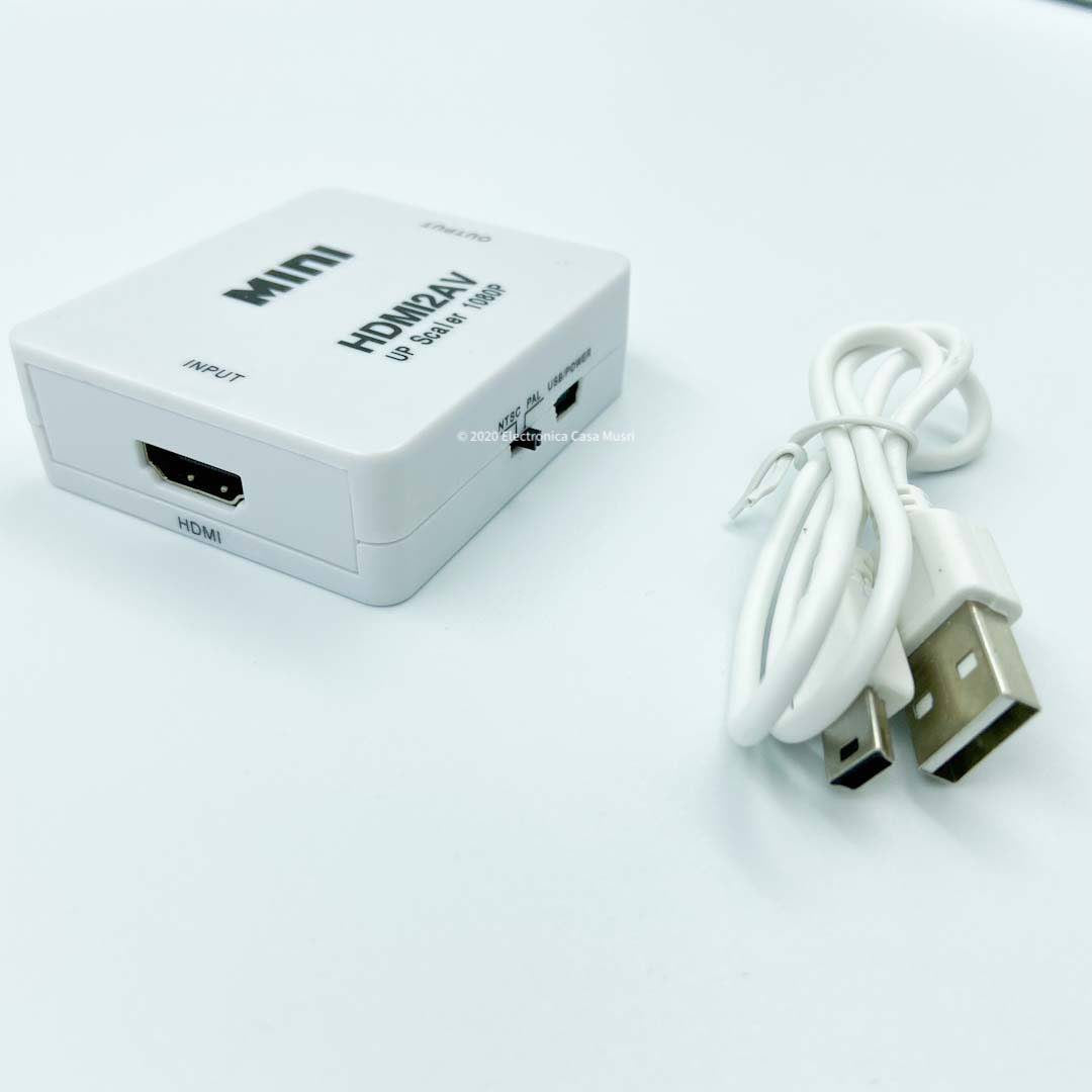 Conversor de HDMI 1080p a RCA (Audio/Video)