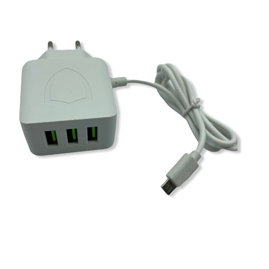 Cargador Celular MicroUSB + 3 USB 3.1A