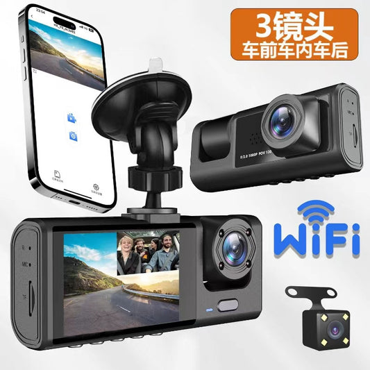 Cámara DVR WIFI para vehiculo 3 camaras
