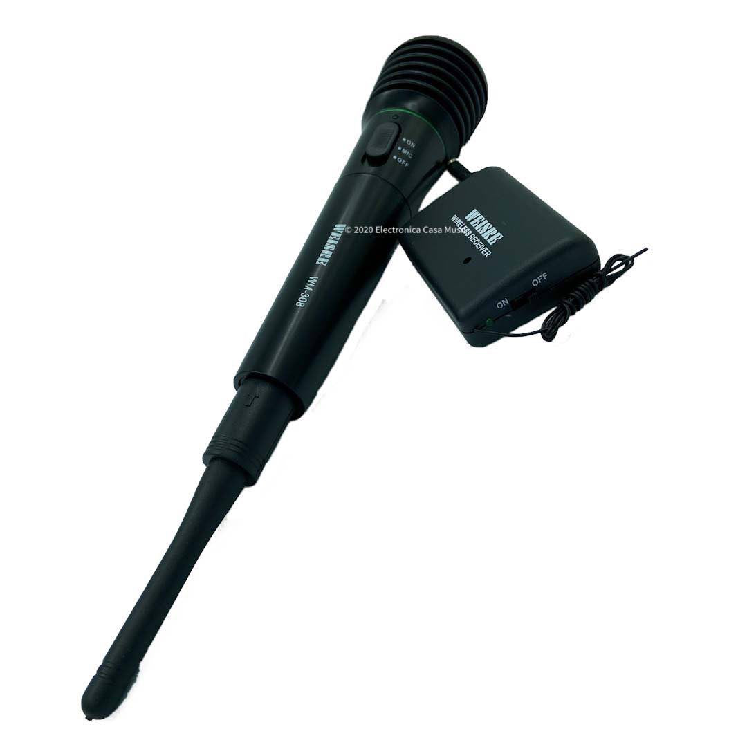 Micrófono Inalámbrico FM y alámbrico (con cable)