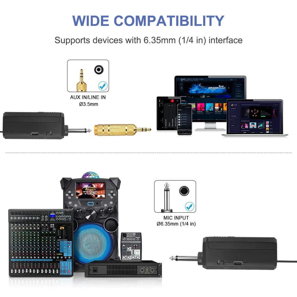 Micrófono UHF recargable. Profesional
