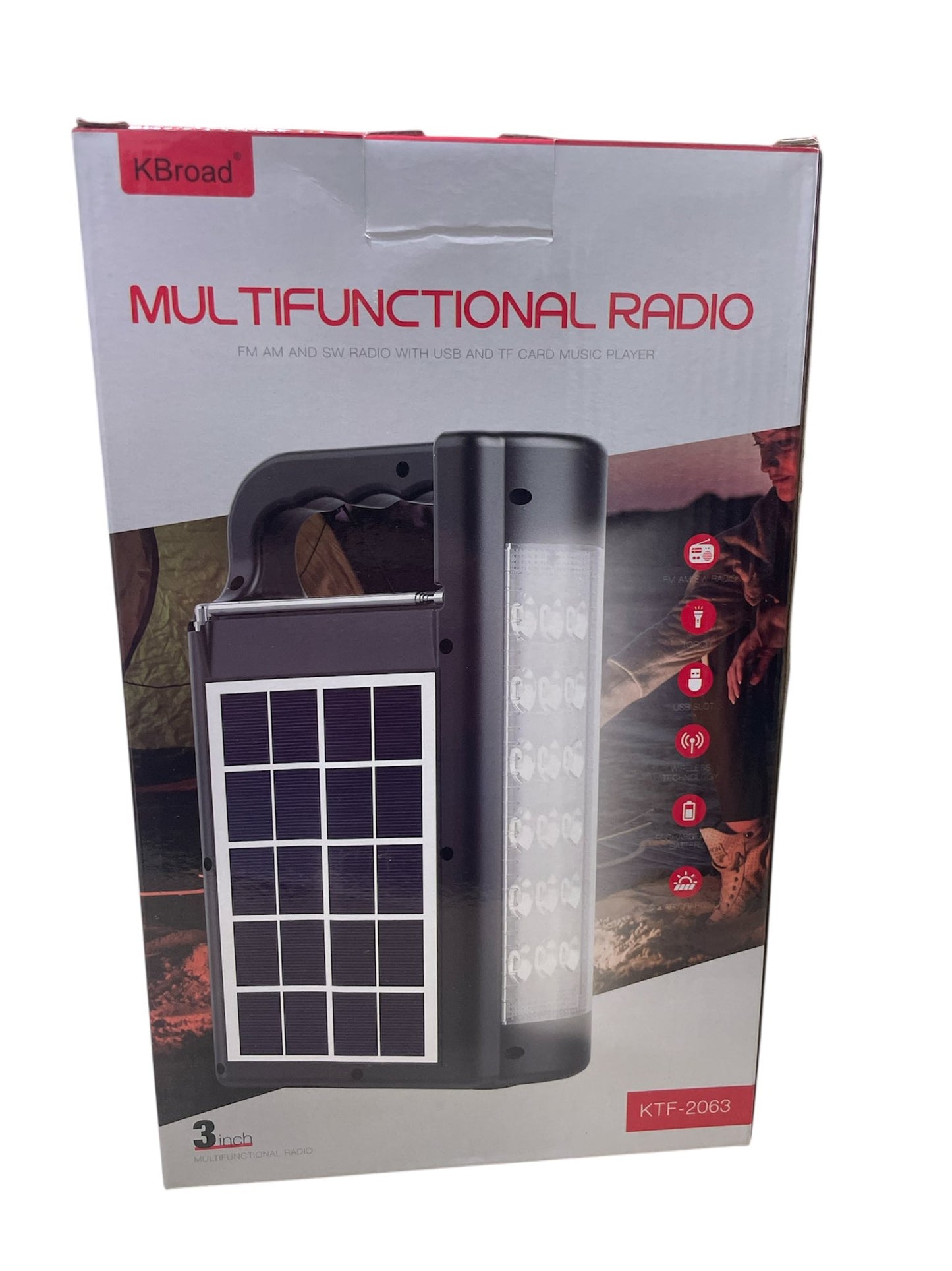 Radio solar recargable Luz led