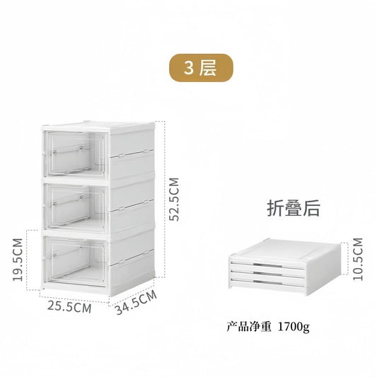 Caja organizadora de zapatos plegable x3 cajas multiuso