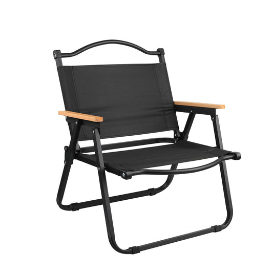 Silla plegable para camping negra