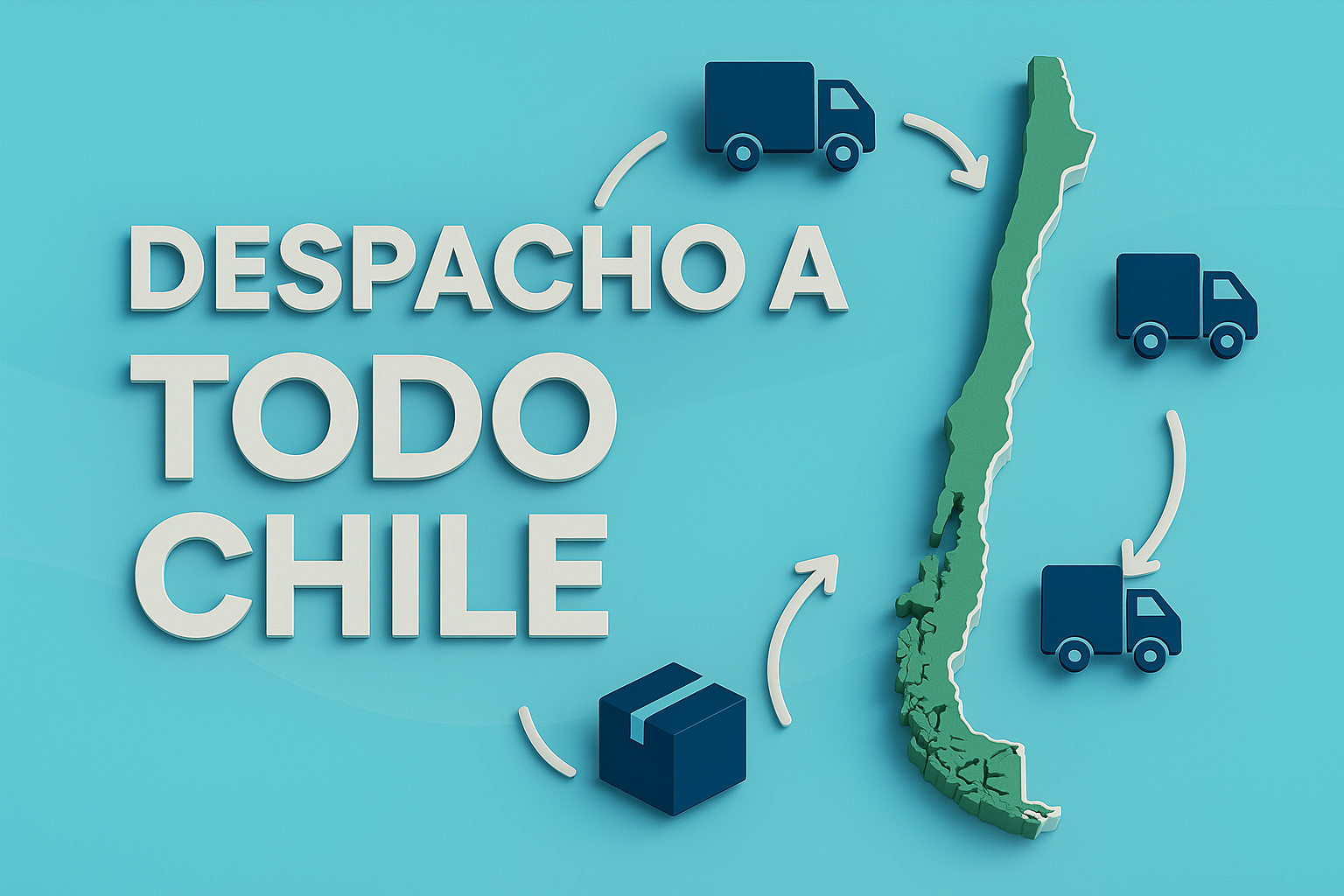 ahora haz la misma imagen pero con el mapa de chile de forma horizontal y en 3D