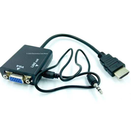 Conversor HDMI a VGA con audio