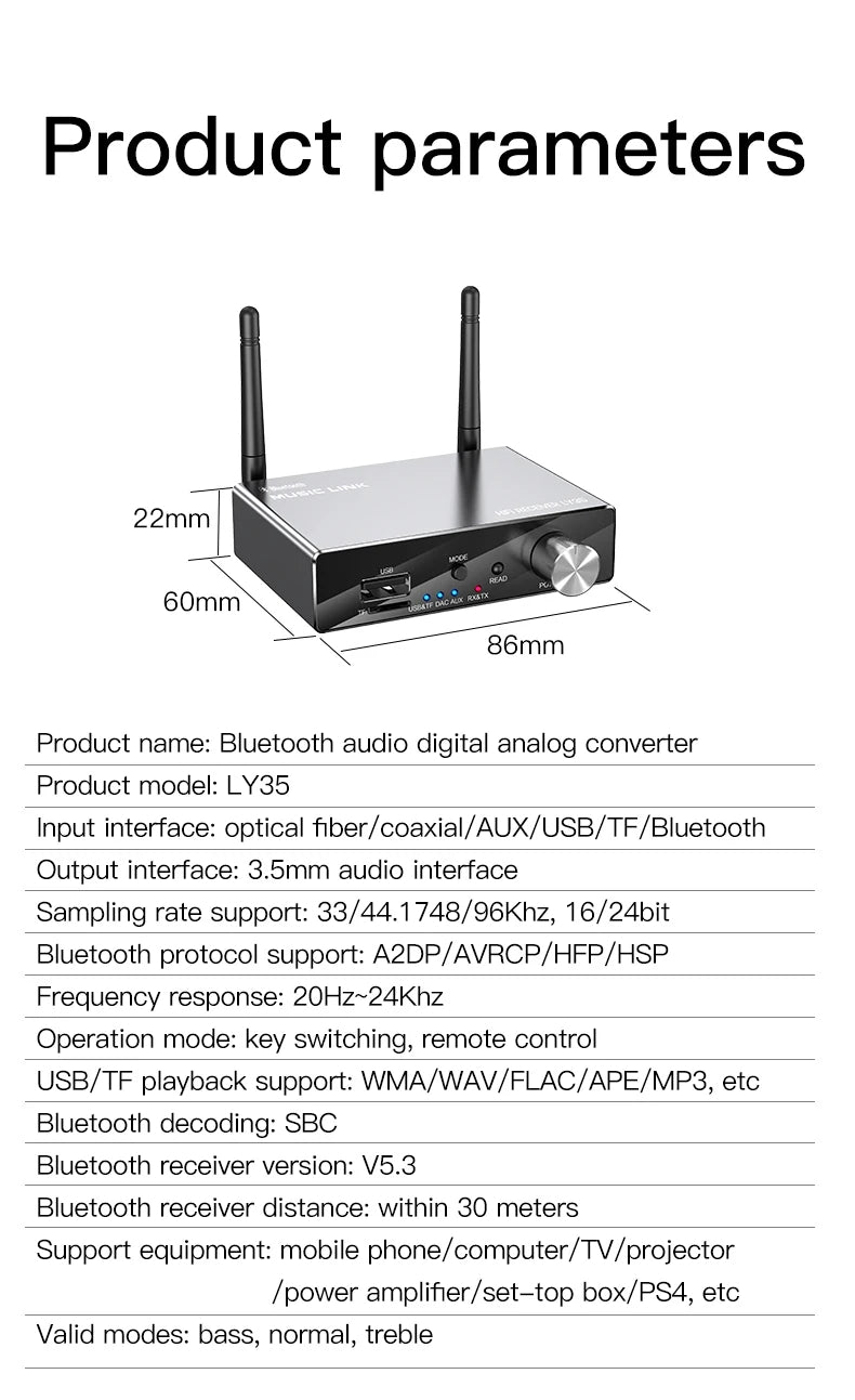 Adaptador BT receiver y transmisor.