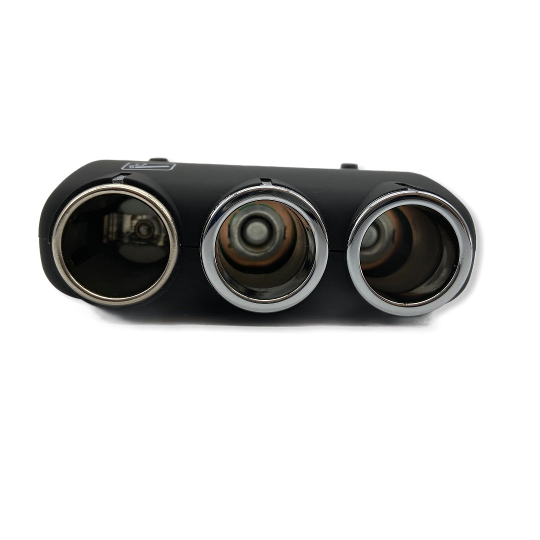 Adaptador 12v para Auto 2USB + 3 Socket