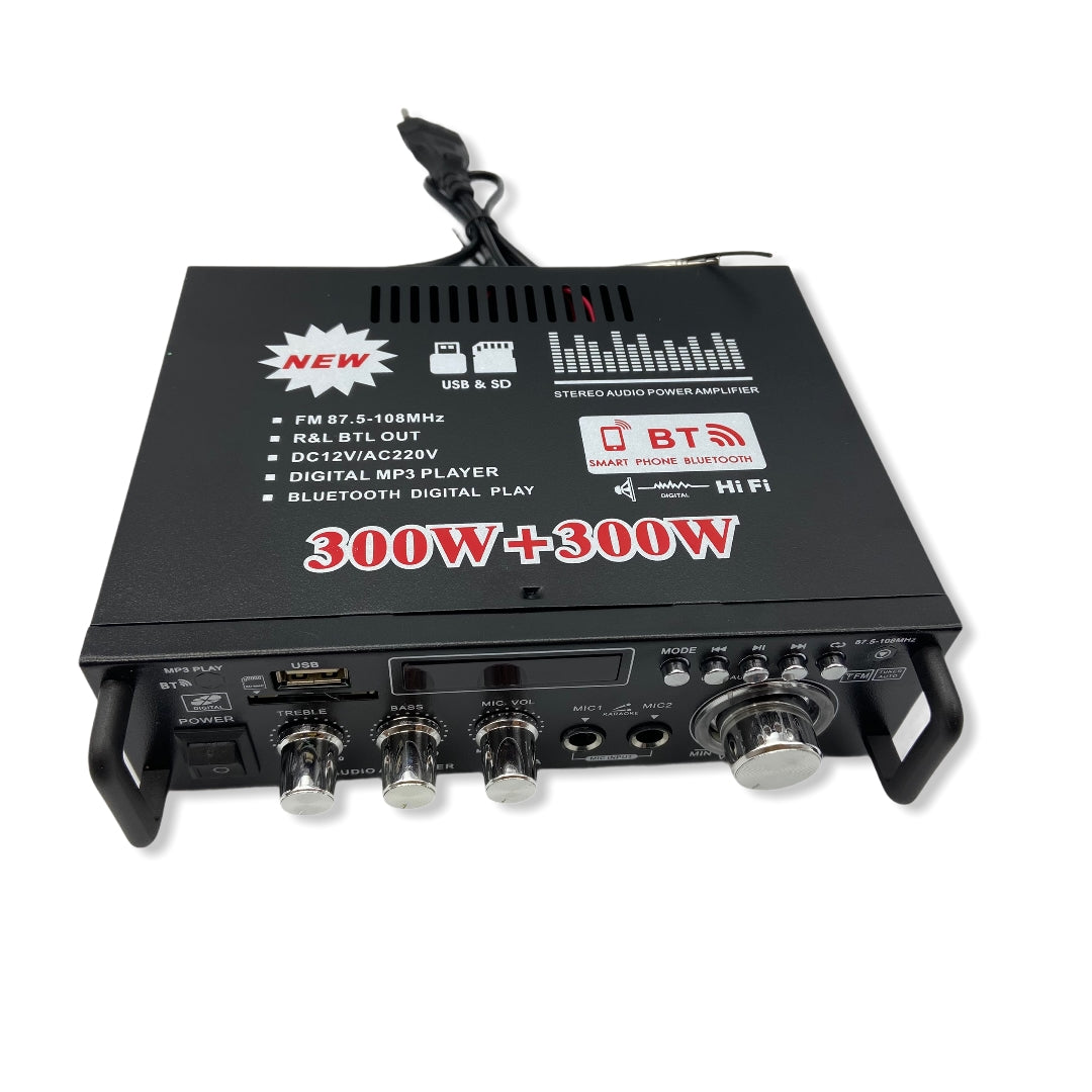 Amplificador 12v - 220v con Bluetooth