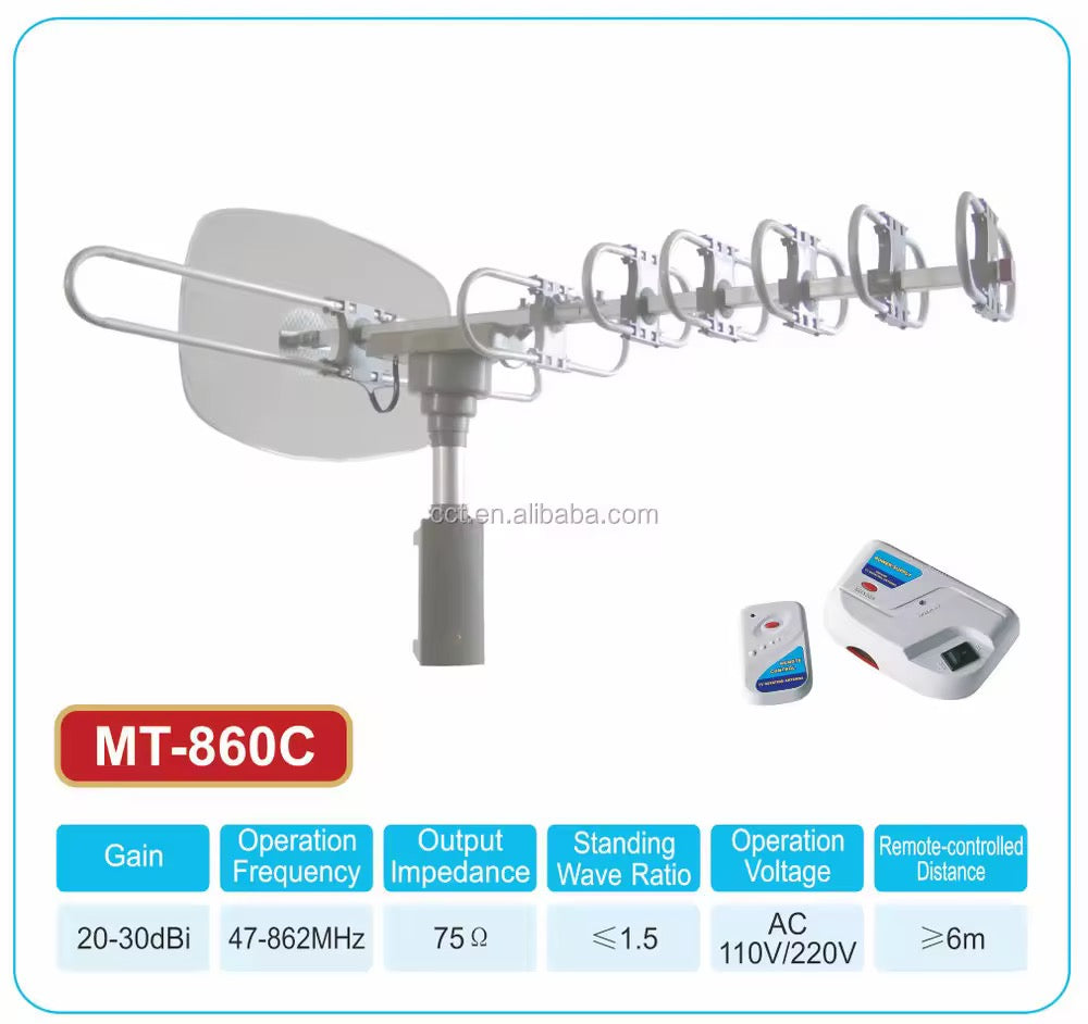 Antena digital exterior para zonas rurales alta ganancia