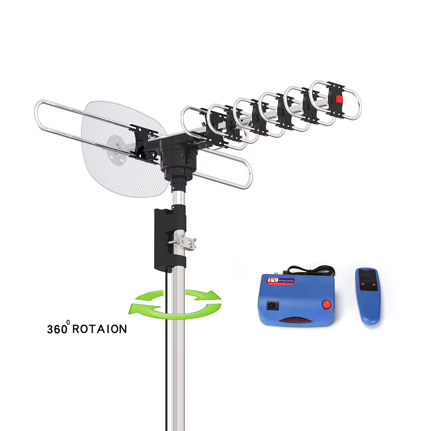 Antena digital exterior para zonas rurales alta ganancia