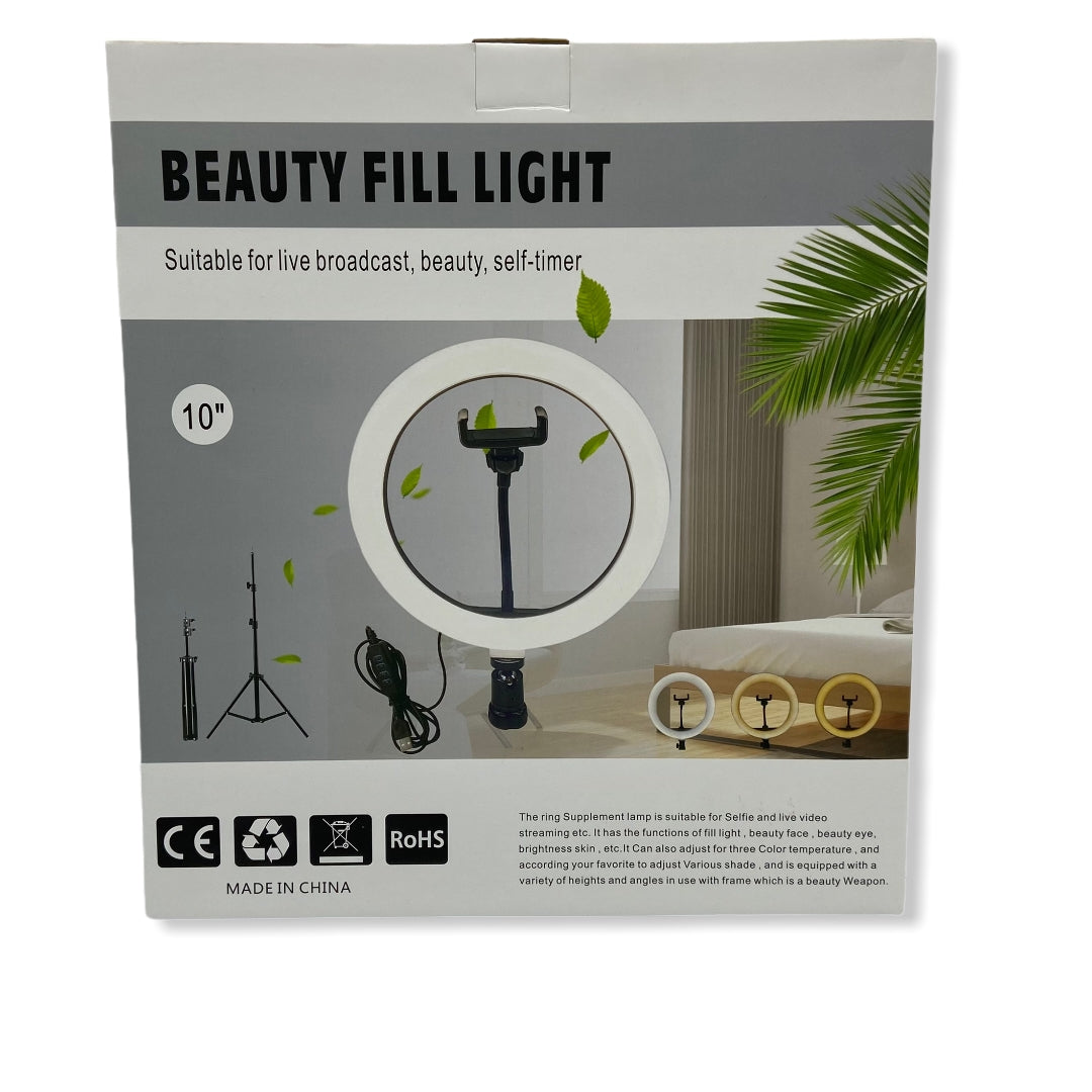 Aro Led 10" con pedestal y control remoto BT incluido