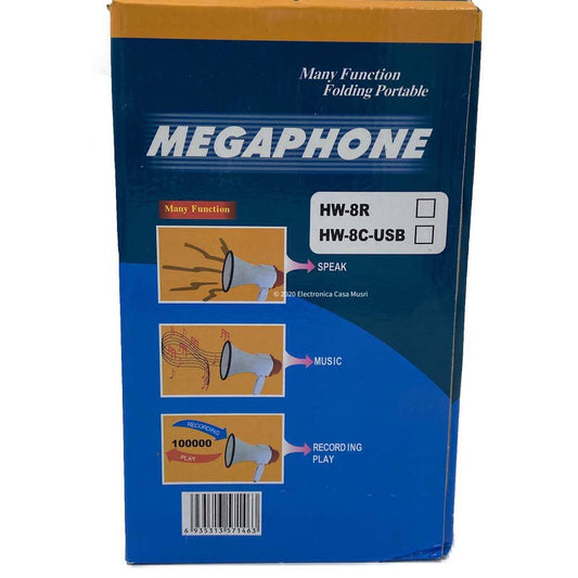Megáfono Grabador De voz y Sirena