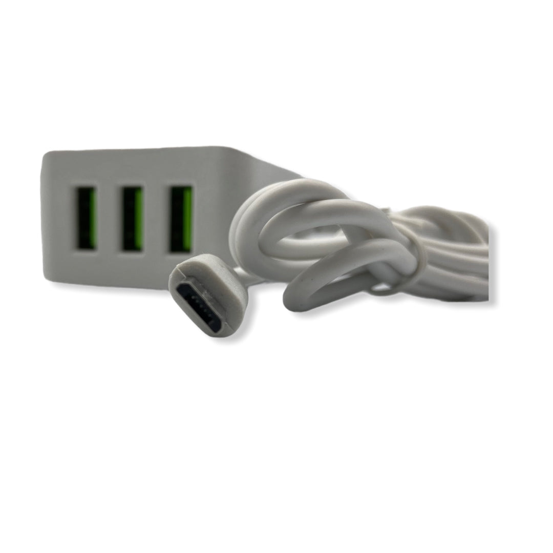 Cargador Celular MicroUSB + 3 USB 3.1A