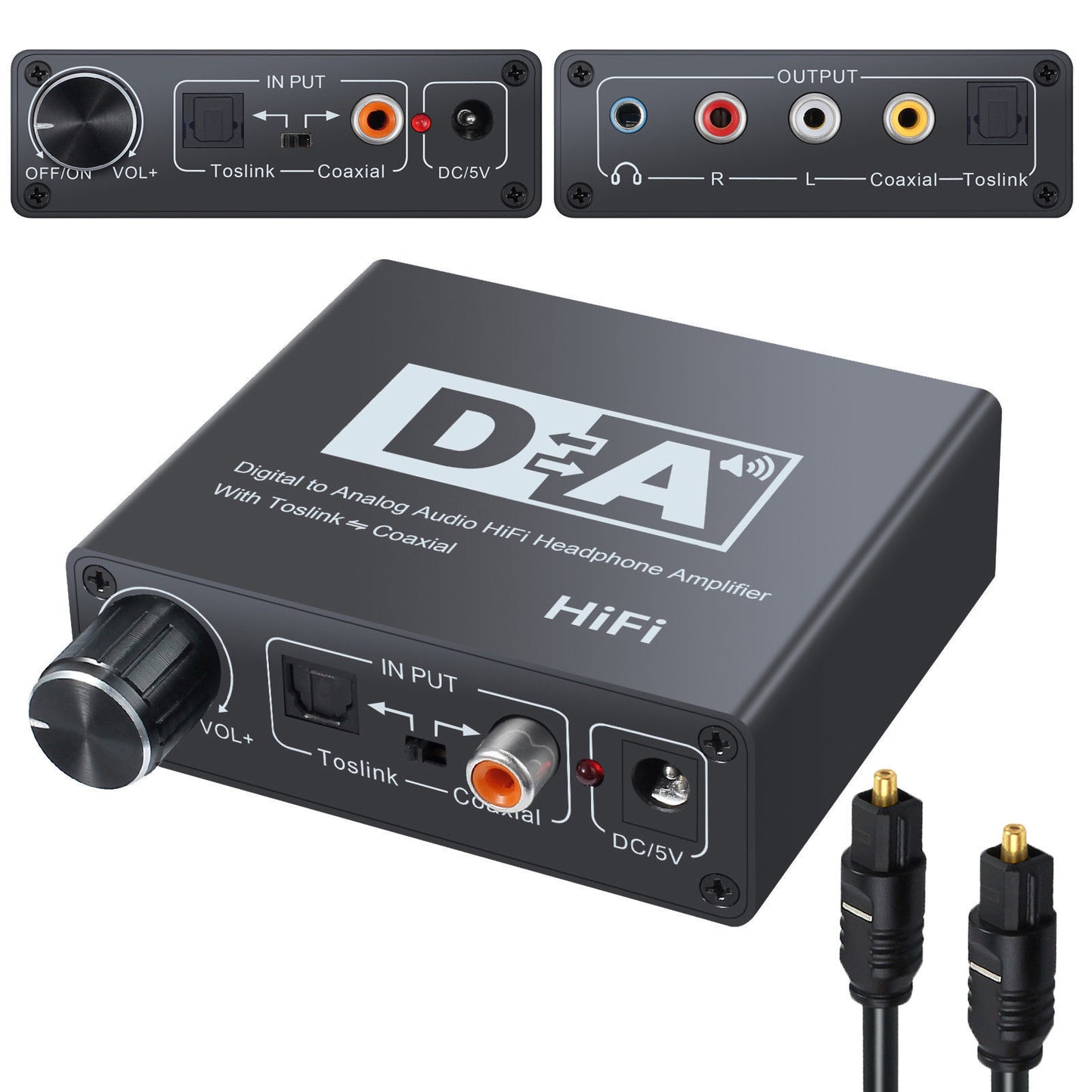 Convertidor digital a analogo con salida de audífonos