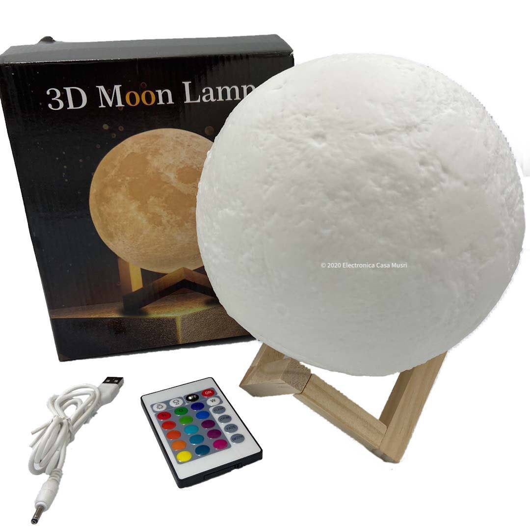 Lampara Led forma de Luna Grande (18cm)