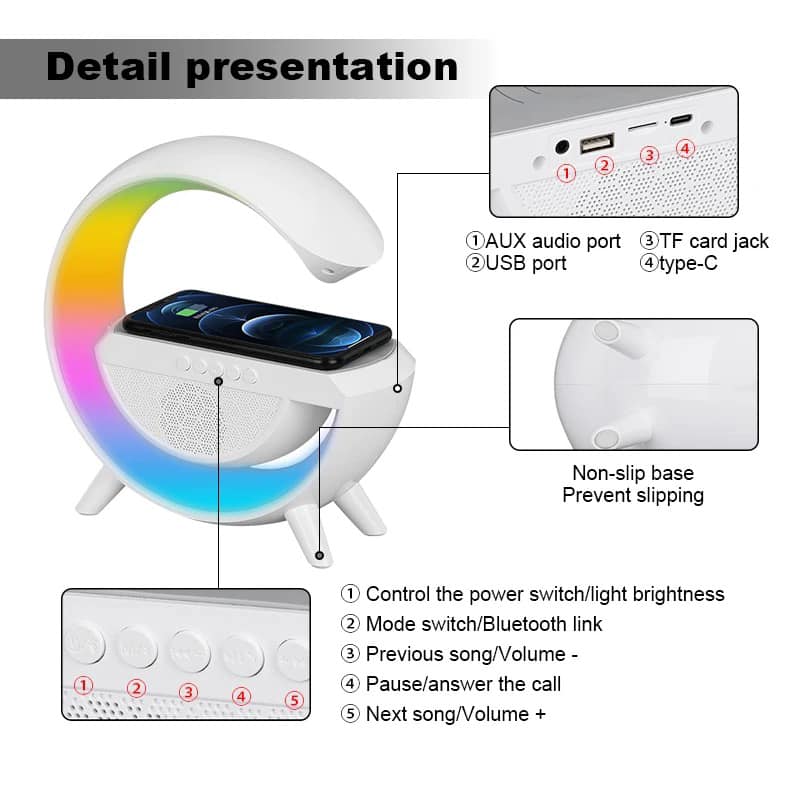 Parlante BT USB Carga el celular ,6 colores