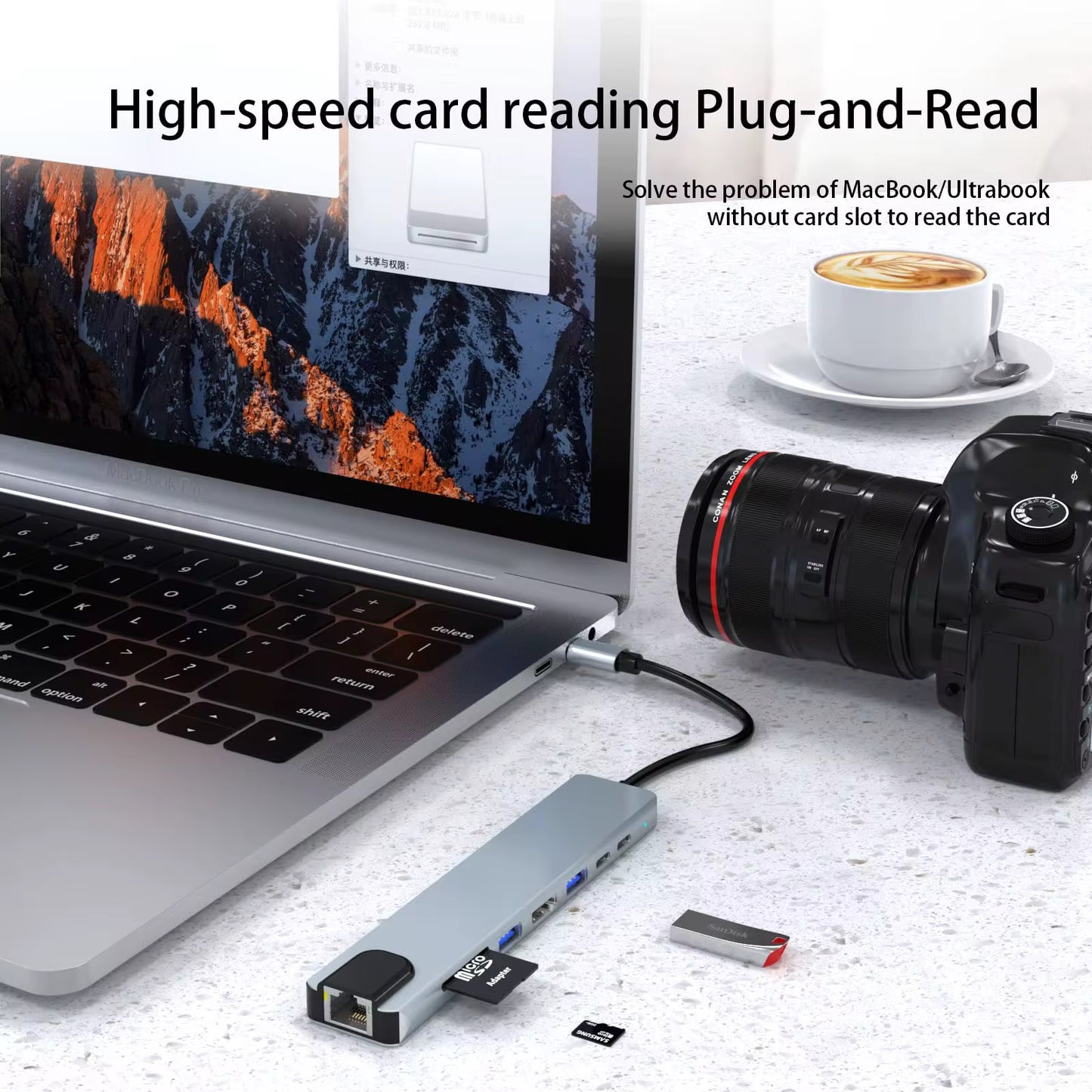 Adaptador USB C HDTV multi función