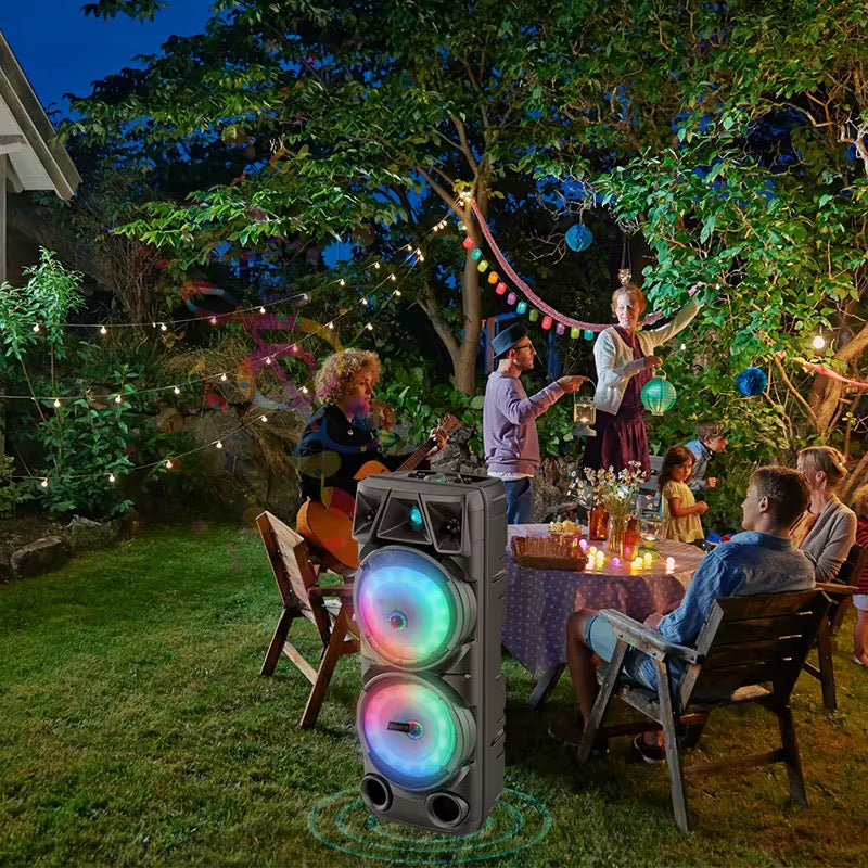 Parlante BT USB MSd FM Luz RGB