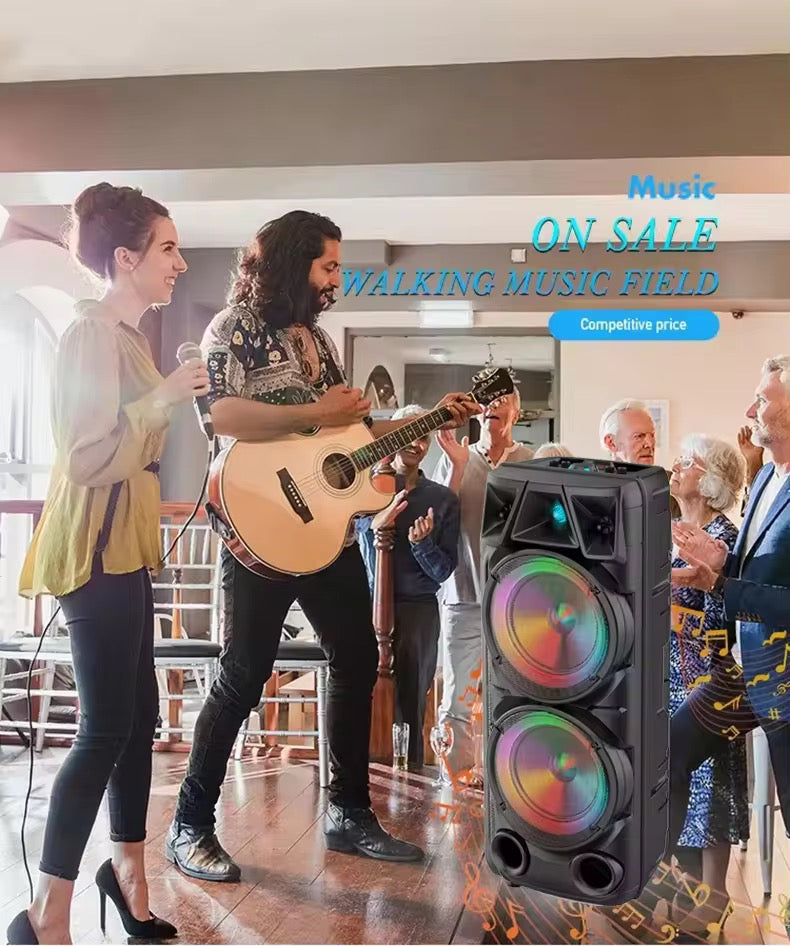 Parlante BT USB MSd FM Luz RGB