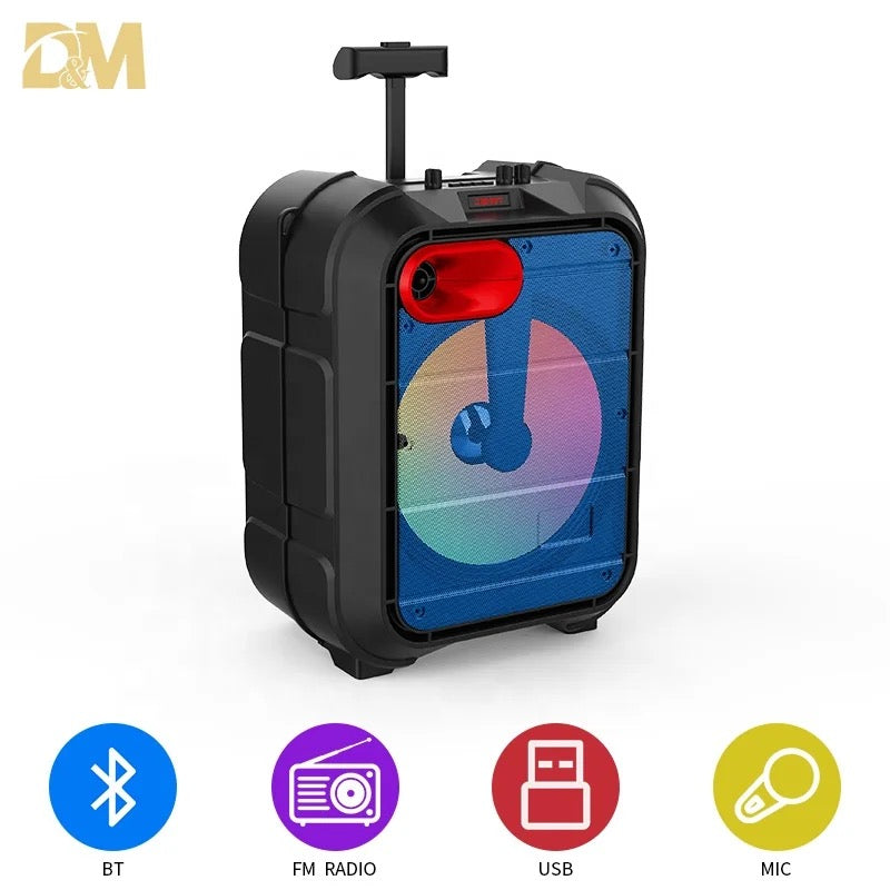 Parlante BT Usb Msd Fm Luz Rgb