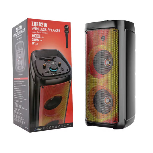 Parlante BT USB MSd FM Luz RGB