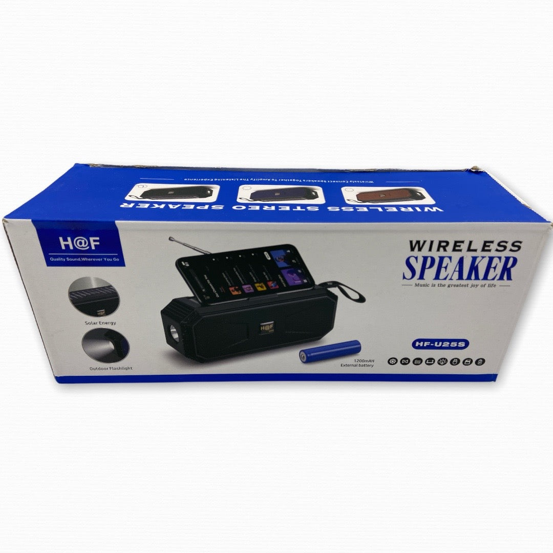 Parlante Bluetooth Solar USB Micro SD FM Linterna