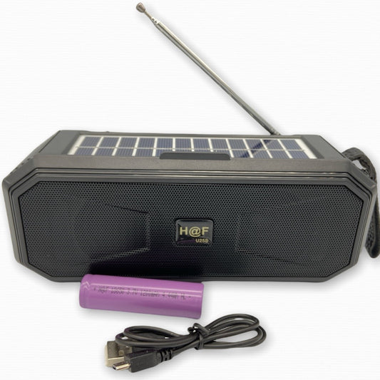 Parlante Bluetooth Solar USB Micro SD FM Linterna