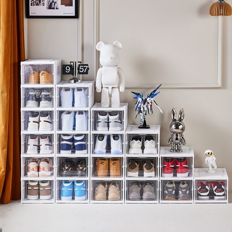 Caja organizadora de zapatos plegable x3 cajas multiuso
