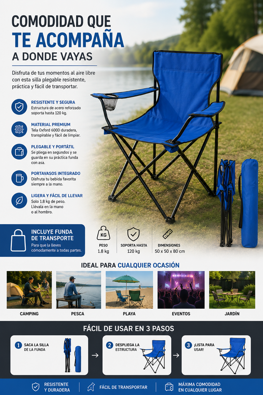 Silla plegable para camping