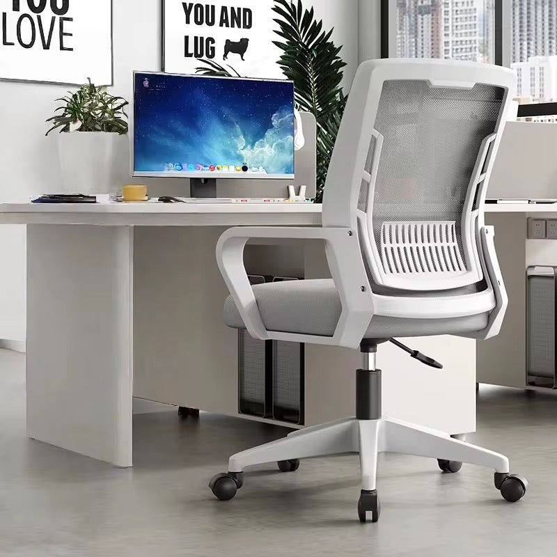 Silla para oficina Blanco , tapiz Gris