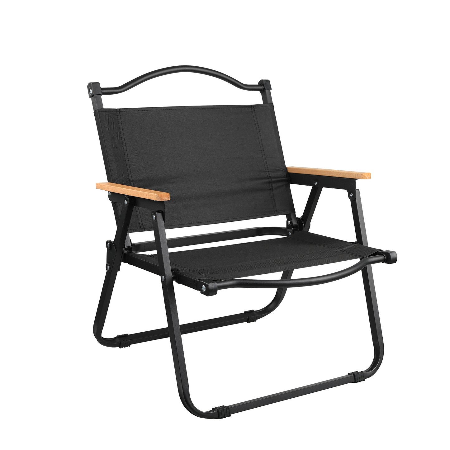 Silla plegable para camping negra