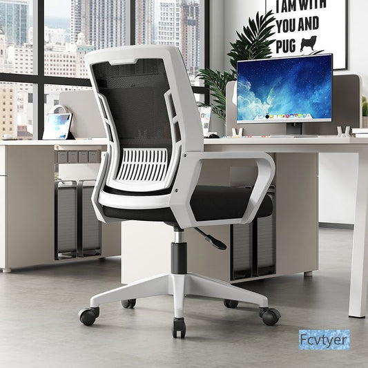 Silla para oficina Blanco , tapiz negro