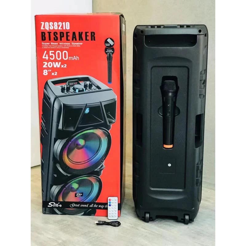 Parlante BT USB MSd FM Luz RGB